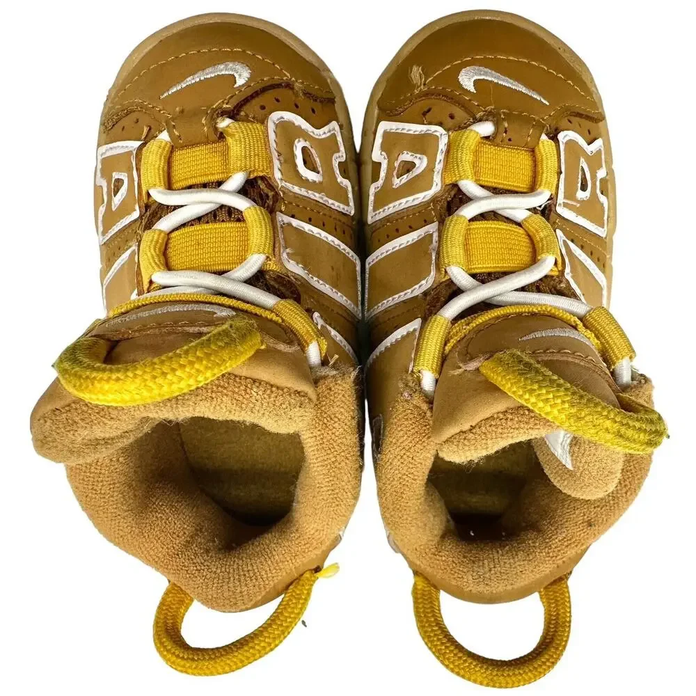 Nike‎ Air More Uptempo (TD) 'Wheat' Kids' Shoes Sneakers DQ4715-700 Size 5 C